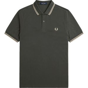 Fred Perry, Tops, Heren, Groen, 2Xl, Katoen, Twin Tipped Polo M3600