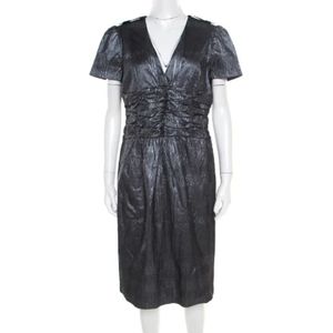 Burberry Vintage, Pre-owned, Dames, Grijs, M, Pre-owned Fabric dresses