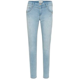 Cream, Jeans, Dames, Blauw, W24, Katoen, Slim-fit Jeans