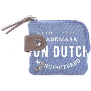 VON Dutch, Denim Portemonnee - Blauwe Tinten Blauw, Heren, Maat:ONE Size