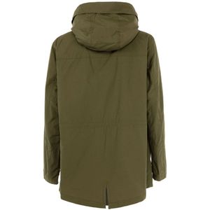 Liu Jo, Jassen, Heren, Groen, M, Katoen, Militair Groene Parka Jas