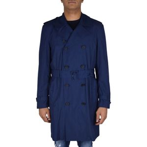 Valentino, Trenchcoat Blauw, Heren, Maat:M