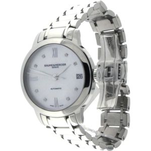 Baume et Mercier, Accessoires, Dames, Grijs, ONE Size, Classima 10553 Automatisch Stalen Horloge
