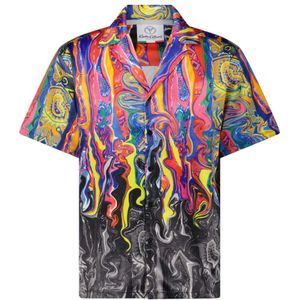 Carlo Colucci, Overhemden, Heren, Veelkleurig, L, Overhemd met allover-print