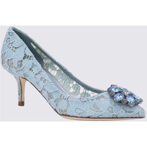 Dolce & Gabbana, Schoenen, Dames, Blauw, 38 1/2 EU, Bellucci Taormina Blonde Pumps