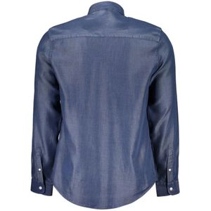 North Sails, Overhemden, Heren, Blauw, M, Luxe Blauwe Lyocell Shirt