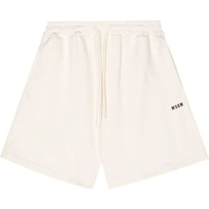 Msgm, Korte broeken, Heren, Wit, XL, Bermuda 01 Stijlvolle Casual Shorts