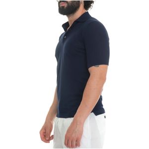 Hindustrie, Tops, Heren, Blauw, S, Katoen, Slim Fit Polo Shirt