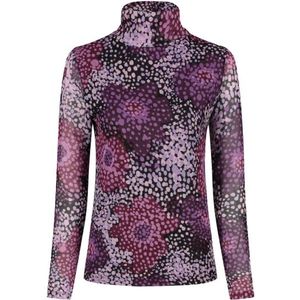 Fabienne Chapot, Stretchy Top met Col Paars, Dames, Maat:XS