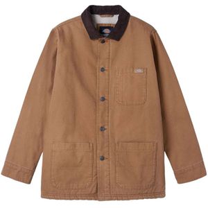 Dickies, Bruine Katoenen Jas Bruin, Heren, Maat:M