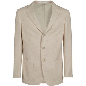 Eleventy, Jassen, Heren, Beige, M, Wol, Luxe Wol Kasjmier Blazer Nude