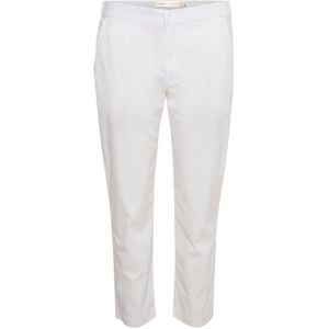 InWear, Broeken, Dames, Wit, L, Witte cropped broek met elastische taille