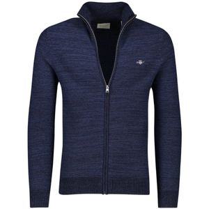 Gant, Sweatshirts & Hoodies, Heren, Blauw, 3Xl, Katoen, Donkerblauwe Logo Vest