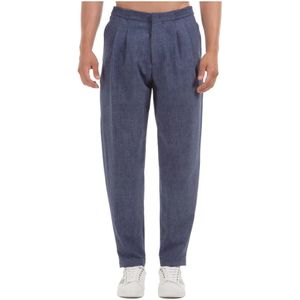 Emporio Armani, Klassieke Broek Blauw, Heren, Maat:L