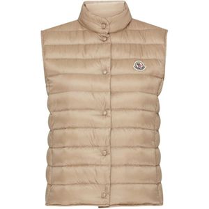 Moncler, Jassen, Dames, Beige, M, Slim Fit Liane Vest