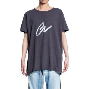 Greg Lauren, Tops, Heren, Grijs, L, Katoen, Vintage Logo Crew Neck Tee