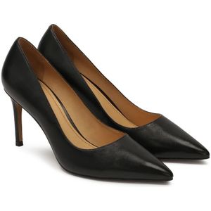 Kazar, Schoenen, Dames, Zwart, 40 EU, Leer, Klassieke zwarte natuurlederen stiletto's