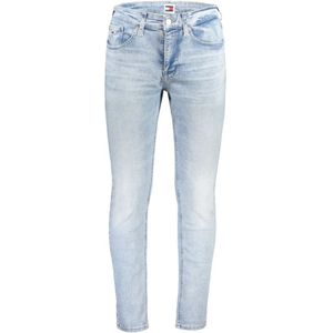 Tommy Hilfiger, Jeans, Heren, Blauw, W30 L32, Denim, Slim Fit Denim Jeans Blauw Geborduurd