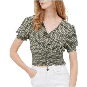 Pepe Jeans, Blouses Groen, Dames, Maat:M