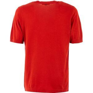 Liu Jo, Tops, Heren, Rood, 2Xl, Katoen, Heren Koraal/Rood Zomer T-Shirt