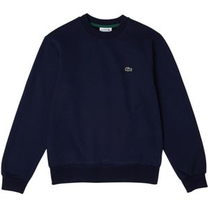 Lacoste, Sweatshirts & Hoodies, Heren, Blauw, XL, Katoen, Heren Jogger Sweatshirt met Micro Logo