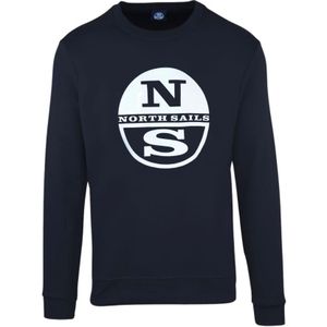 North Sails, Sweatshirts & Hoodies, Heren, Blauw, XL, Katoen, Katoenmix ronde hals sweatshirt
