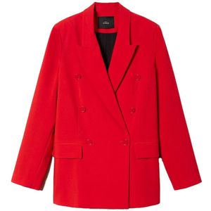 Actitude, Rode Blazer voor Dames Rood, Dames, Maat:S