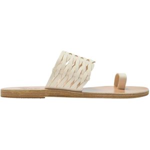 Ancient Greek Sandals, Off White Geweven Sandalen - Thalia Collectie Wit, Dames, Maat:35 EU