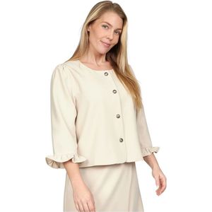 2-Biz, Light Jassen Beige, Dames, Maat:L