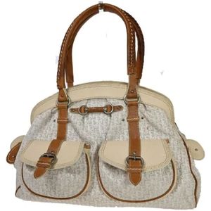 Dior Vintage, Pre-owned, Dames, Beige, ONE Size, Katoen, Pre-owned Cotton dior-bags