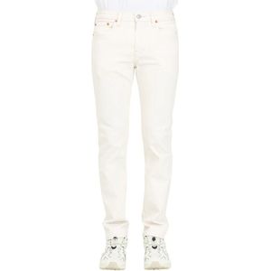Levi's, Jeans, Heren, Wit, W31, Katoen, Witte 502Tm Taper Jeans voor heren