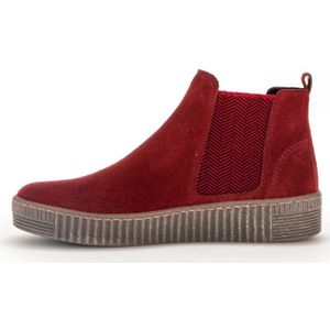 Gabor, Schoenen, Dames, Rood, 38 1/2 EU, Suède, Rode Velvet Chelsea Boot