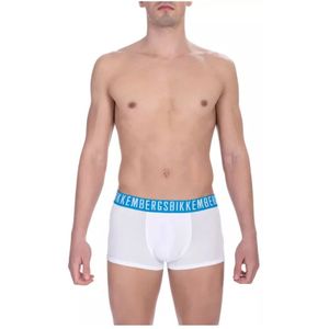 Bikkembergs, Witte Katoenen Trunk Ondergoed Wit, Heren, Maat:M