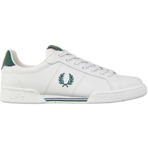 Fred Perry, Dikke zool leren tennisschoenen Wit, Heren, Maat:44 EU