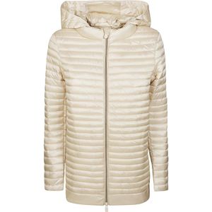 Save The Duck, Jassen, Dames, Beige, XL, Gewatteerde Parka Wintermode Vrouwen