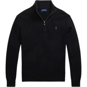 Polo Ralph Lauren, Truien, Heren, Zwart, 2Xl, Katoen, Honingraat Half-Zip Katoenen Trui