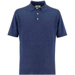 Borrelli, Tops, Heren, Blauw, L, Polo Shirt