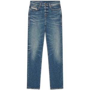 Diesel, Jeans, Heren, Blauw, W29, Katoen, Veelzijdige Straight Jeans - 2020 D-Viker