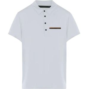 Rrd, Tops, Heren, Wit, XL, Monochromatische Oxford Bond Pocket Polo Shirt