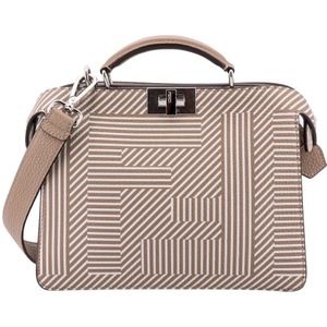 Fendi, Tassen, Dames, Beige, ONE Size, Leer, Heren Tassen Handtas Beige Aw 23