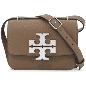 Tory Burch, Tassen, Dames, Bruin, ONE Size, Leer, Eleanor Crossbody Tas