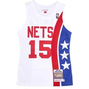 Mitchell & Ness, Sleeveless Training Tops Wit, Heren, Maat:M