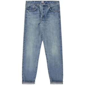 Edwin, Jeans, Heren, Blauw, W33, Katoen, Regular Tapered Jeans Blauw Remake
