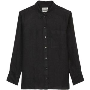 Marc O'Polo, Blouses & Shirts, Dames, Zwart, L, Linnen, Linnen blouse normaal