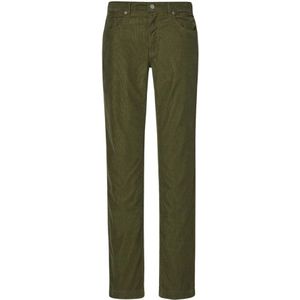 Massimo Alba, Broeken, Heren, Groen, W34, Corduroy 5-Pocket Broek Rechte Pijp