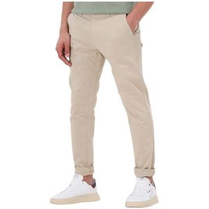 Dstrezzed, Broeken, Heren, Beige, W33 L32, Stretch Twill Chino Broek in Beige