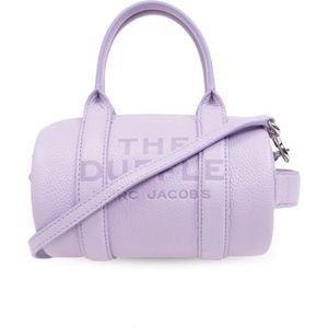 Marc Jacobs, Tassen, Dames, Paars, ONE Size, Leer, Mini Duffle schoudertas