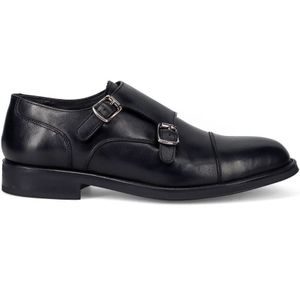 Sangiorgio, Elegante Italiaanse Handgemaakte Zwarte Schoenen Zwart, Heren, Maat:41 EU