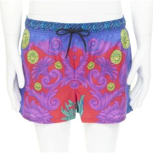 Versace Pre-owned, Pre-owned, Dames, Blauw, M, Polyester, Pre-owned Polyester bottoms