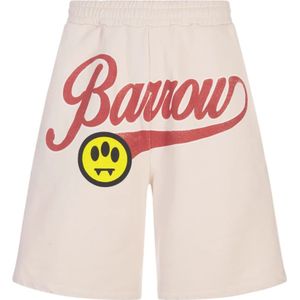 Barrow, Sportieve Bruine Bermuda Shorts Roze, Dames, Maat:M